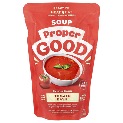 Product Image for Proper Good, Tomato Basil Soup, 12 oz (340 g)