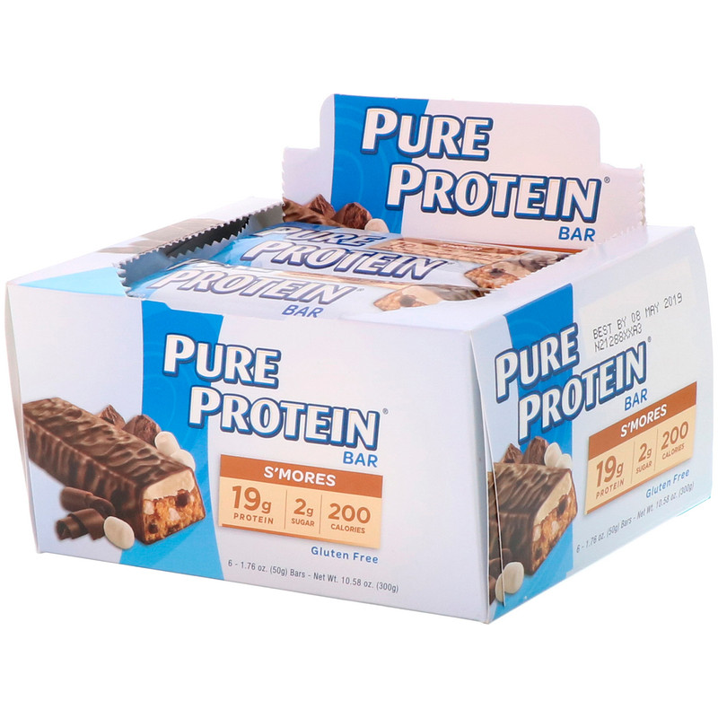 Pure Protein, S'mores Bar, 6 Bars, 1.76 oz (50 g) Each iHerb