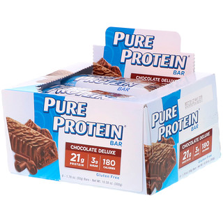 Pure Protein, قالب شيكولاتة فاخر، 6 قوالب، كل قالب عبارة عن 1.76 أوقية (50 جم) 