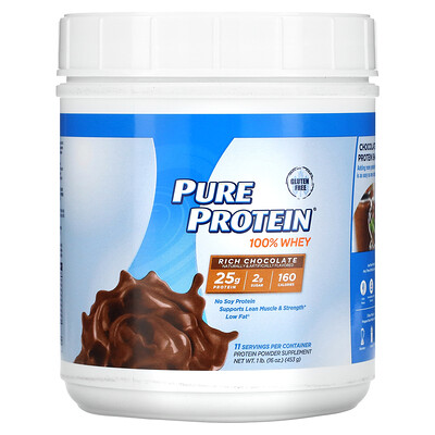 

Pure Protein 100% сывороточный протеин насыщенный шоколад 453 г (1 фунт)