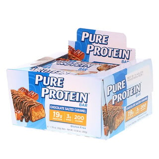 Pure Protein, Barra de caramelo con chocolate salado, 6 barras, 1.76 oz (50 g)