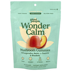 WonderCalm®, жувальні таблетки з грибами, літній персик, 60 шт