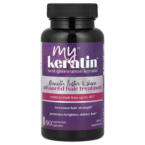 Purity Products MyKeratin™, Advanced Hair Treatment, 60 Vegetarian Capsules (250 mg per Capsule)