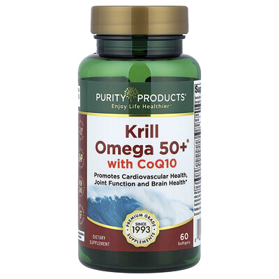 Purity Products, Omega 50+® de kril con CoQ10, 60 cápsulas blandas