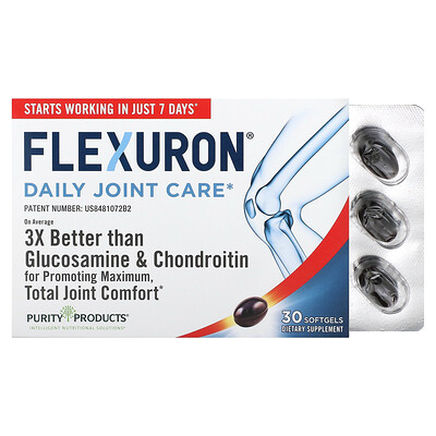 Purity Products  Flexuron  Daily Joint Care  30 Softgels