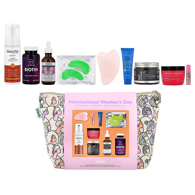 iHerb Exclusive, Bolsa de bienestar para mujeres, Kit de 10 piezas
