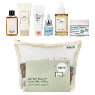 iHerb Exclusive, Koreaanse Beauty Calm Ritual Tas, 7-delige set