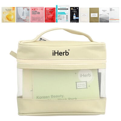 Product Image for iHerb Exclusive, iHerb Exclusive, Korean Beauty, Daily Glow Beauty Mask Pack Kit, 11 Piece Kit
