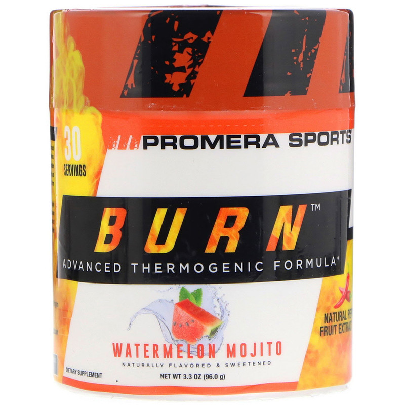 Promera Sports, Burn, fórmula termogénica avanzada, mojito y melón, 3.3