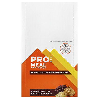 ProBar, Meal® On-The-Go, mogyoróvaj, csokoládédarabok, 12 szelet, 85 g (3 uncia) egyenként