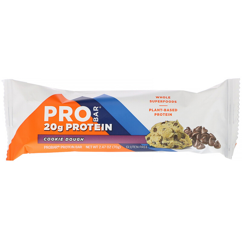 ProBar, Protein Bar, Cookie Dough, 12 Bars, 2.47 oz (70 g) Each iHerb