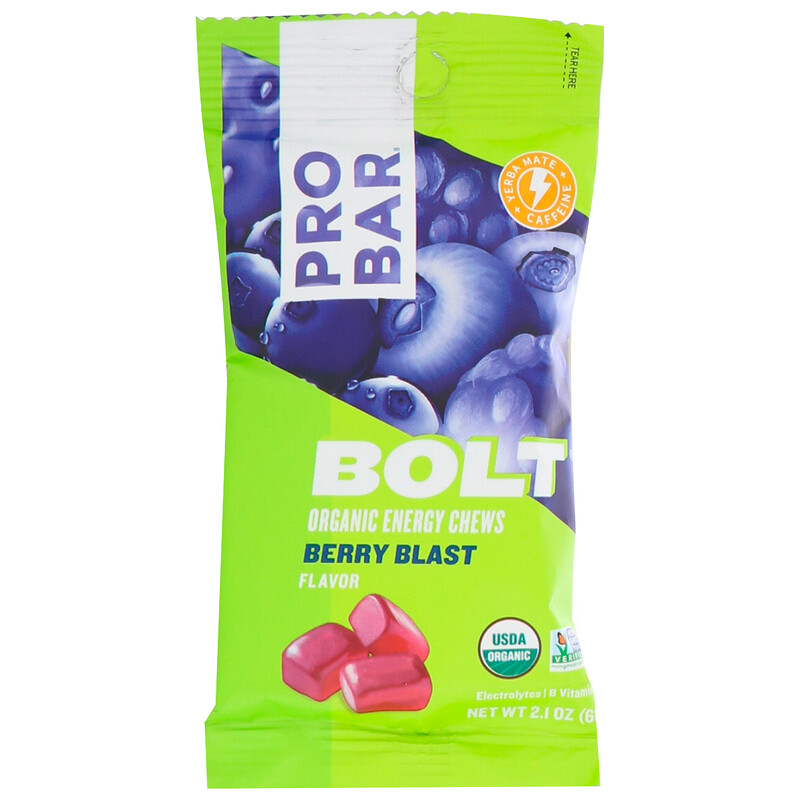 ProBar, Bolt Organic Energy Chews, Berry Blast, 12 Packs, 2.1 oz (60 g