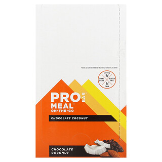 ProBar, Barrita para llevar, Chocolate y coco`` 12 barritas, 85 g (3 oz) cada una