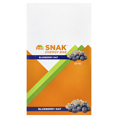 SNAK™, енергетичний батончик, лохина й овес, 12 батончиків по 45 г (1,6 унції)