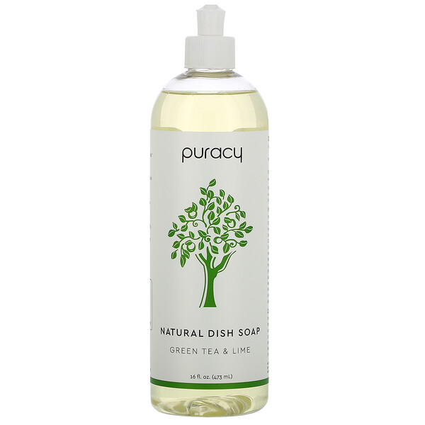Puracy‏, Natural Dish Soap, Green Tea & Lime, 16 fl oz (473 ml)