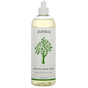 Отзывы о Пураси, Natural Dish Soap, Green Tea & Lime, 16 fl oz (473 ml)