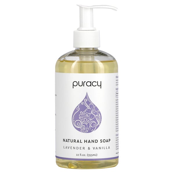 Puracy, Натуральное мыло для рук, 12 жидких унций (355 мл)