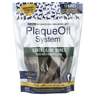 ProDen, PlaqueOff System™，牙齿护理骨，狗狗专用，混合蔬菜味，13 块，17 盎司（482 克）