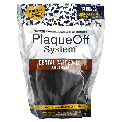 

ProDen PlaqueOff System Dental Care Bones для собак бекон 13 костей 482 г (17 унций)
