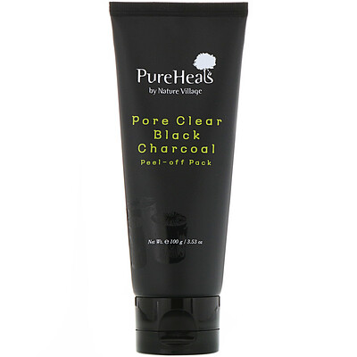 PureHeals Pore Clear Black Charcoal, отшелушивающая маска для лица, 100 г (3,53 унции)