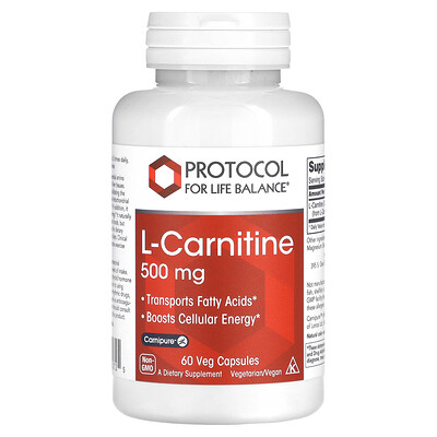 

Protocol for Life Balance L-Carnitine 500 mg 60 Veg Capsules