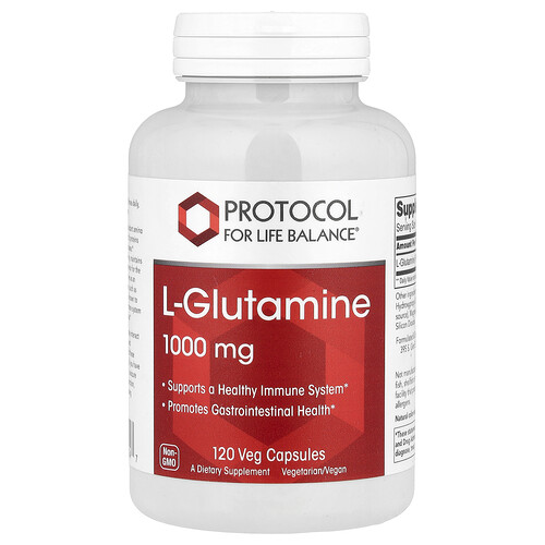 Protocol for Life Balance, L-Glutamin, 1.000 mg, 120 pflanzliche Kapseln