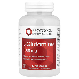 Protocol for Life Balance, L-Glutamin, 1.000 mg, 120 Kapsul Nabati