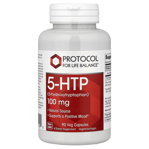 Protocol For Life Balance 5-HTP, 100 mg, 90 Veg Capsules