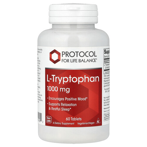 Protocol For Life Balance L-Tryptophan, 1,000 mg, 60 Tablets