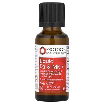 Protocol for Life Balance Liquid D3 & MK-7 1 fl oz (30 ml)