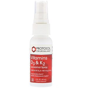 Протокол Фор Лифе Балансе, Vitamins D3 & K2, Liposomal Spray, 2 fl oz (59 ml) отзывы