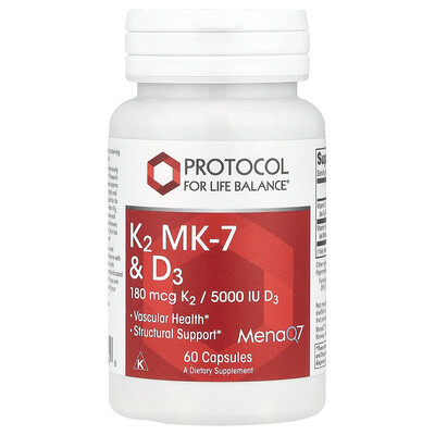 Protocol for Life Balance K2 MK-7 & D3 60 Capsules