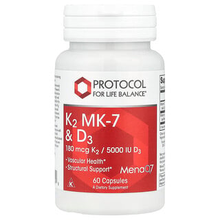 Protocol for Life Balance, K2 MK-7 & D3, 캡슐 60정