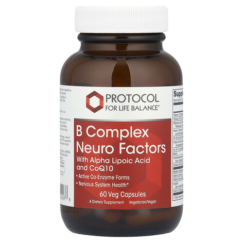 Protocol For Life Balance B Complex Neuro Factors, 60 Veg Capsules