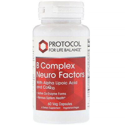 Protocol for Life Balance B Complex Neuro Factors, 60 Veg Capsules