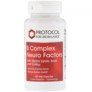 Отзывы о Протокол Фор Лифе Балансе, B Complex Neuro Factors, 60 Veg Capsules