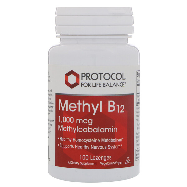 Protocol for Life Balance‏, Methyl B12, 1,000 mcg, 100 Lozenges