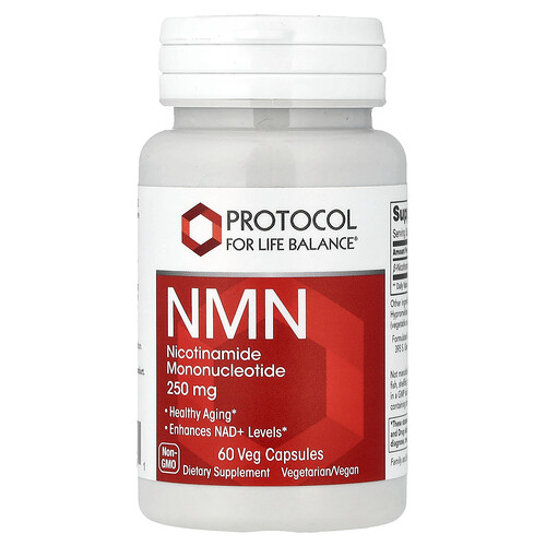 Protocol for Life Balance, NMN, 250 mg, 60 Veg Capsules