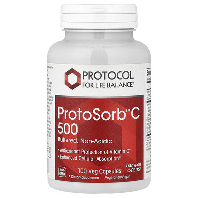 Protocol for Life Balance, ProtoSorb™C 500, 100 cápsulas vegetales