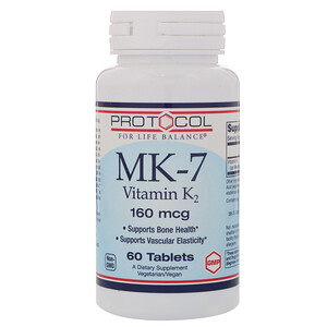 Отзывы о Протокол Фор Лифе Балансе, MK-7 Vitamin K2, 160 mcg , 60 Tablets