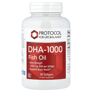 Protocol for Life Balance, DHA-1000 kalaöljy, 1 000 mg, 90 pehmeää kapselia