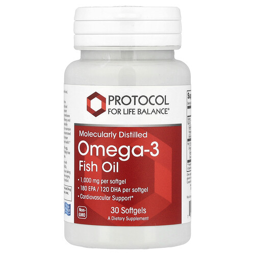 Protocol For Life Balance Omega-3 Fish Oil, 1,000 mg, 30 Softgels