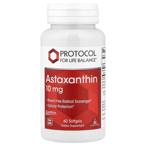 Protocol for Life Balance, Astaxanthin, 10 mg, 60 Weichkapseln