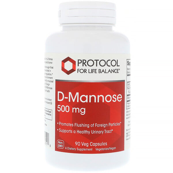 Protocol for Life Balance‏, D-Mannose, 500 mg , 90 Veg Capsules