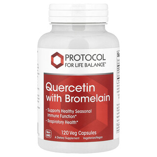 Protocol for Life Balance, Quercetin med bromelain, 120 vegetabilske kapsler
