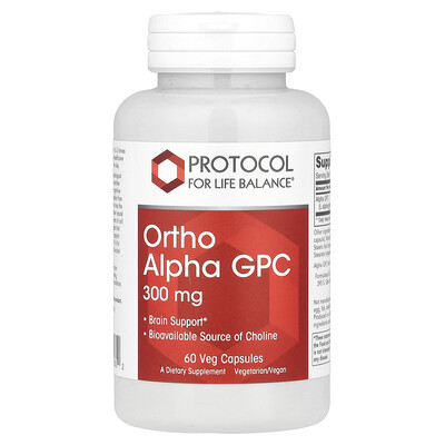 Protocol for Life Balance  Ortho Alpha GPC   300 mg   60 Veg Capsules