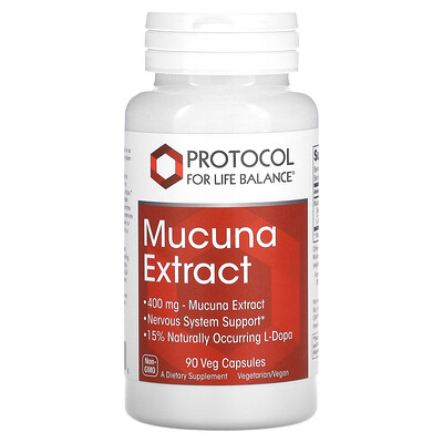Protocol for Life Balance  Mucuna Extract  400 mg  90 Veg Capsules