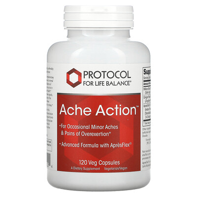 

Protocol for Life Balance, Ache Action, 120 Veg Capsules