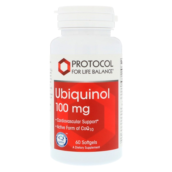Protocol for Life Balance, Ubiquinol, 100 mg , 60 cápsulas blandas