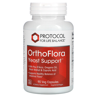 

Protocol for Life Balance OrthoFlora Yeast Support поддержка здоровой кишечной флоры 90 вегетарианских капсул